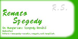 renato szegedy business card